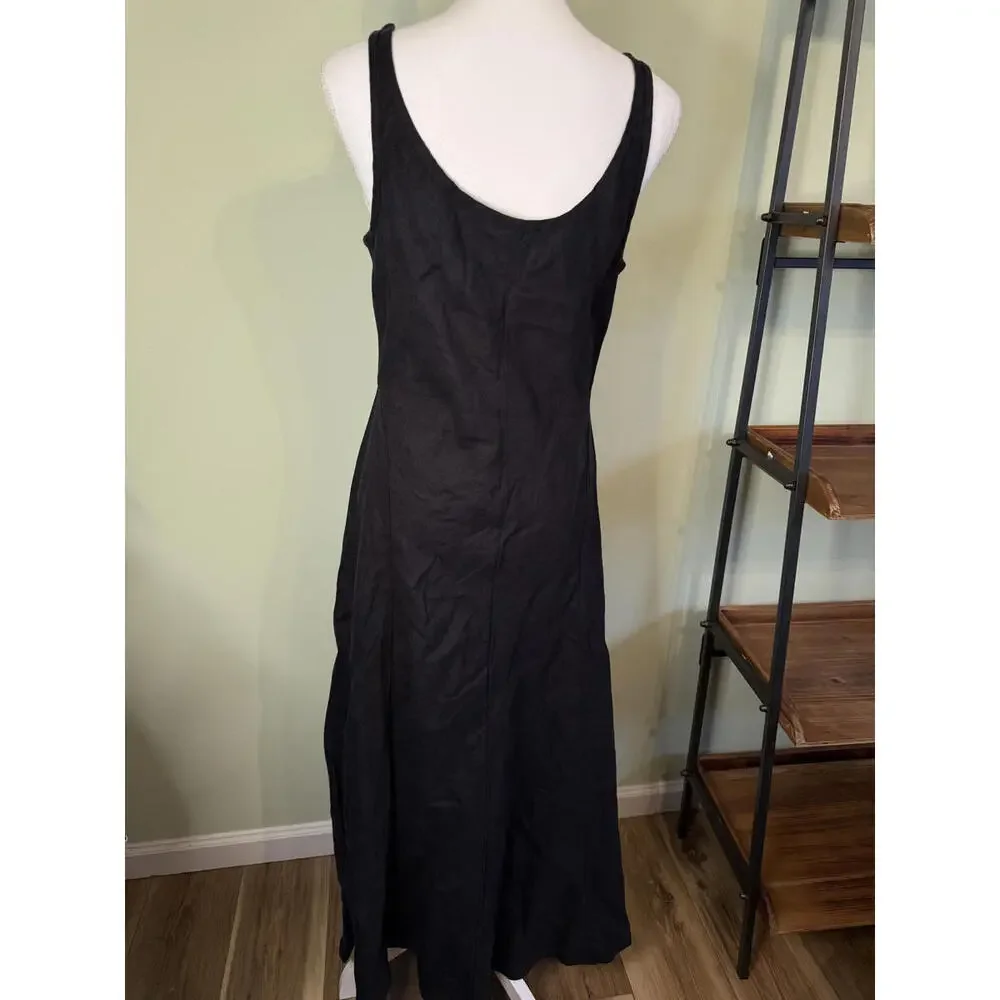NWT! Madewell Scoopneck Sleeveless Midi Dress in 100% Linen Size 6 - Picture 5 of 9